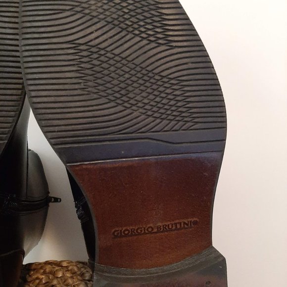 SOLD! Giorgio Brutini Mens Black Leather Boot 11.5 - Picture 6 of 9